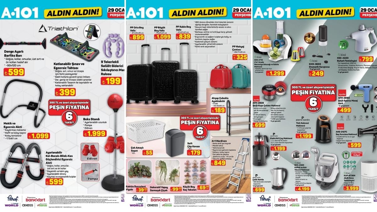 A101’den 29 Ocak Perşembe güncel kampanya: Teknolojiden beyaz eşyaya dev liste